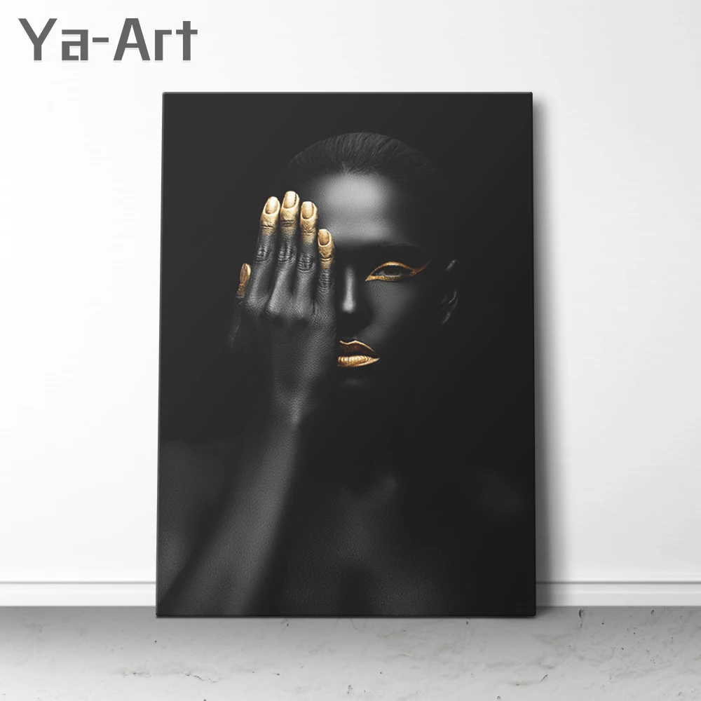 Home goods Artwork African American black women portrait art canvas prints