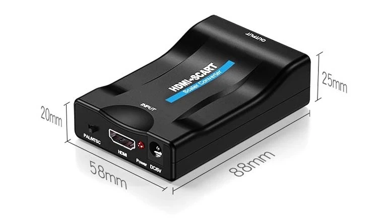 
Hot Selling New Arrival 1080P HDMI to Scart Converter Audio Video Adapter for HDTV/DVD/Set-top Box/PS3/PAL/NTSC 