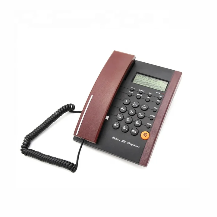 China Classical Home Wired Caller ID Phone With Speakerphone and Analog Telefon With Alarm Clock Calculator OEM Factory