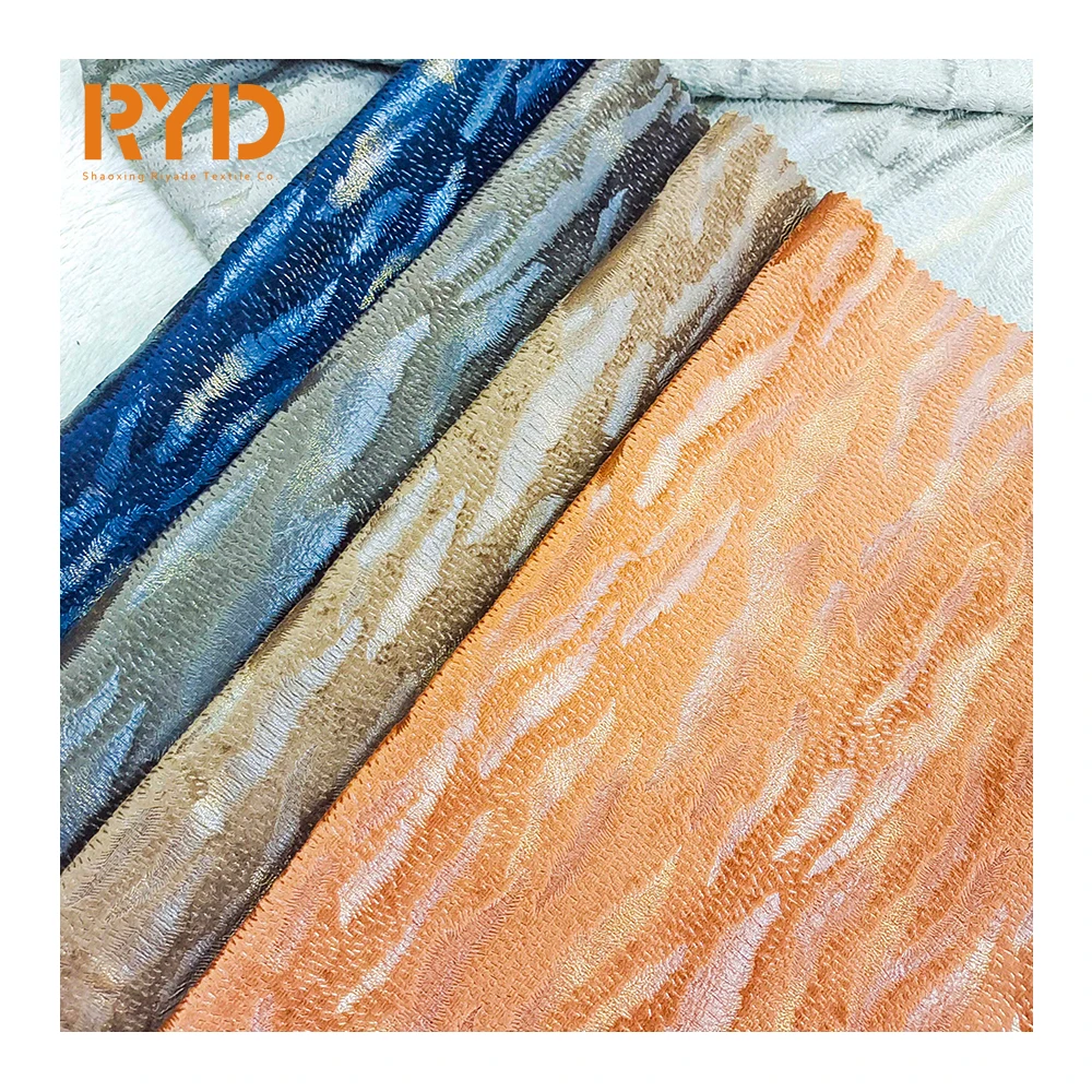 Holland Velvet Glue Emboss New Design 100%Polyester Home textile Sofa Fabric Printing 2021