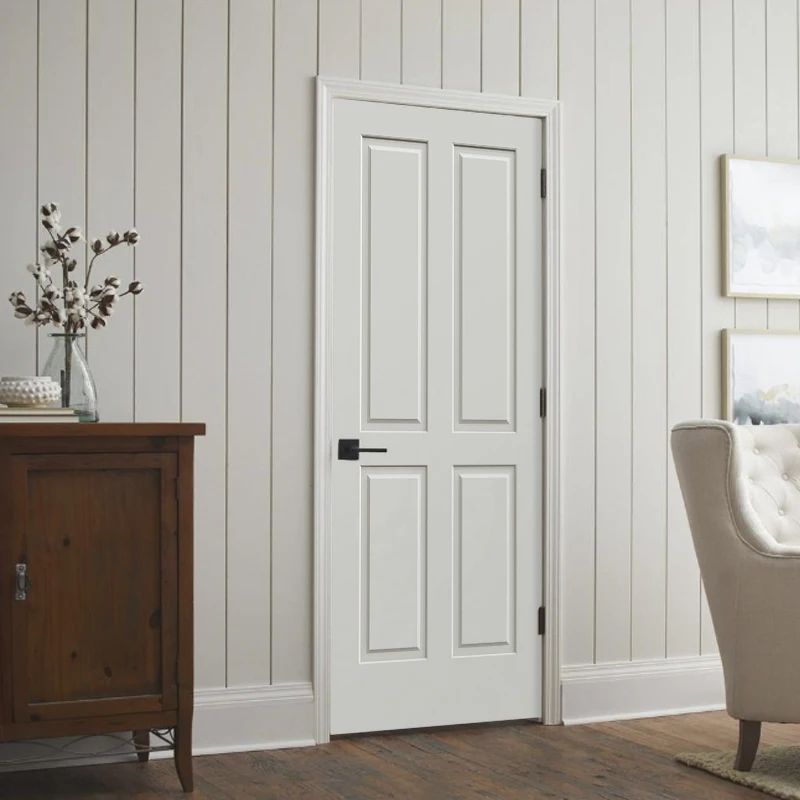 30*80 4 Panel White Primed interior Doors MDF Wood interior Molded doors indoor door