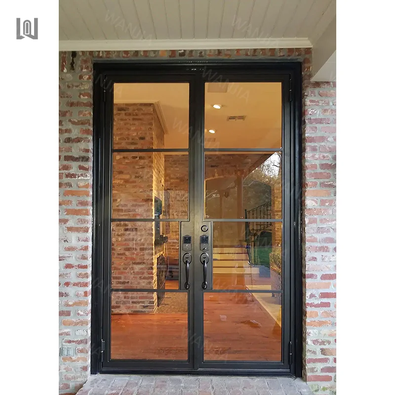 Anti theft minimalist design entrance french iron door house exterior arched front entrance door modern entrance security door