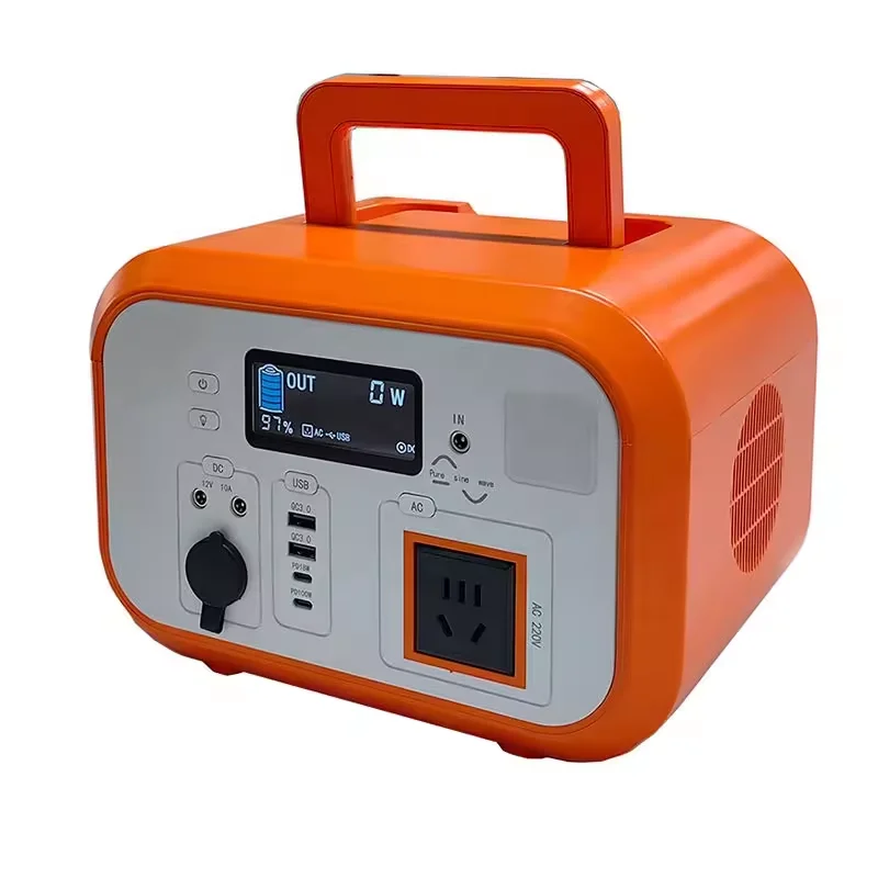 Outdoor Portable Rechargeable Emergency 600w  Power Bank Pure Sine Wave Camping Energy Generator Power Station
