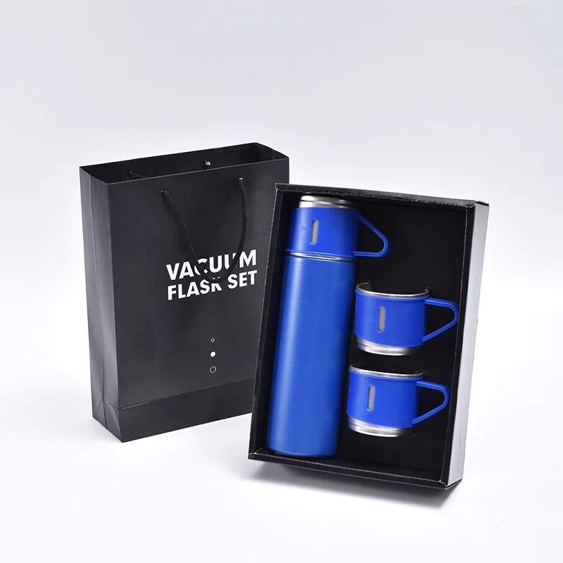 Christmas Gift Stainless Steel Water Bottles Colorful Double Wall Vacuum Flask Set Thermos