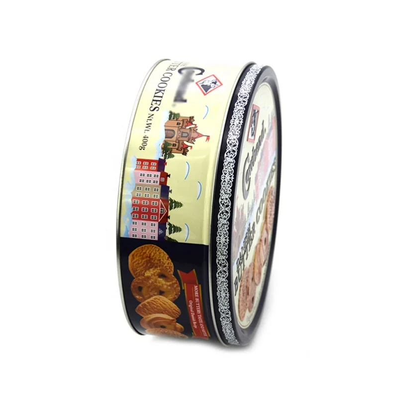 Custom Tinplate Empty Food Grade Cookie Biscuit Chocolate Metal Cans Sweets Cake Metal Tins