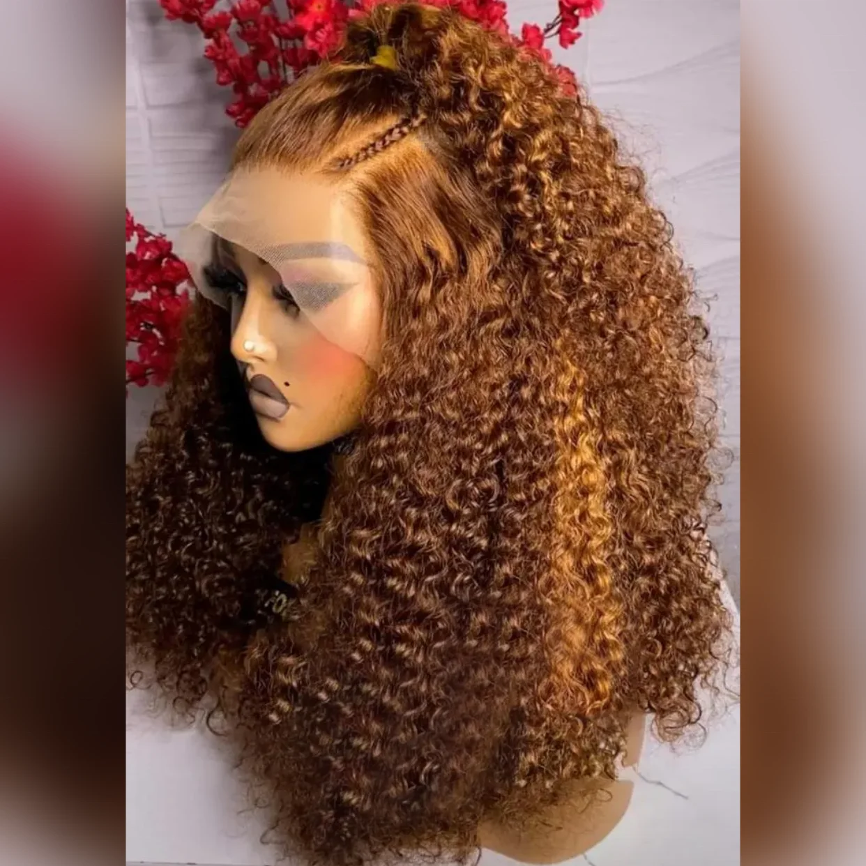 WXJLONGHAIR 300% плотность Pixie кудрявые натуральные волосы оптом супер Полные 13x4 кружевные фронтальные человеческие парики 4/27 Бесплатная доставка