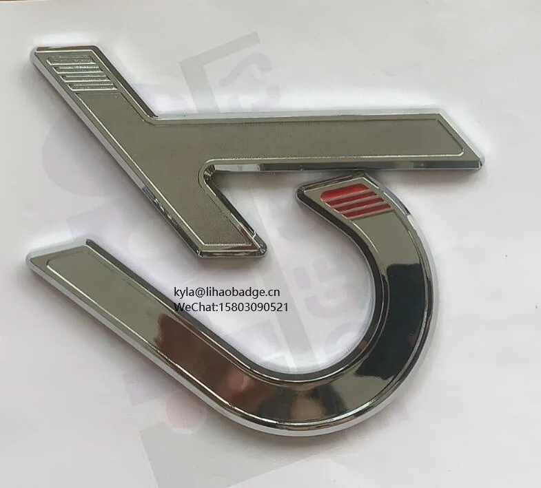 Custom quality ABS chrome car emblem trailer  plate car body sticker