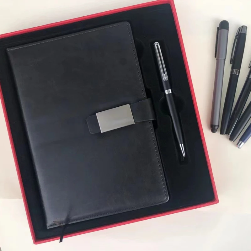 Custom Dairy Stationary Luxury School Wellness Journal Pu Leather Hardcover Diary Notebook Gift Set with Pen for Writing Notes