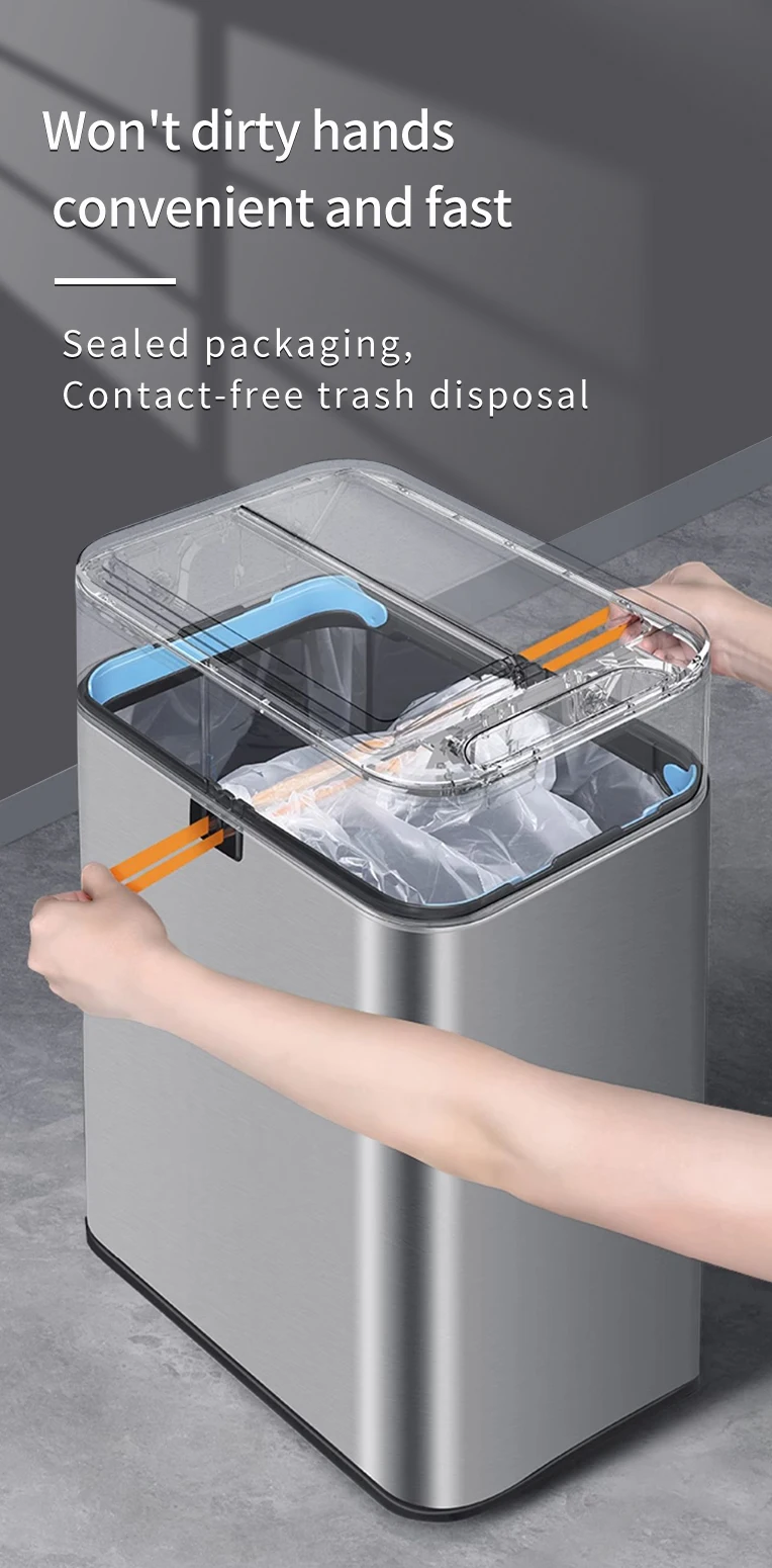 New Design Smart Touchless Motion Sensor Trash Can Automatic Garbage Can with Lid