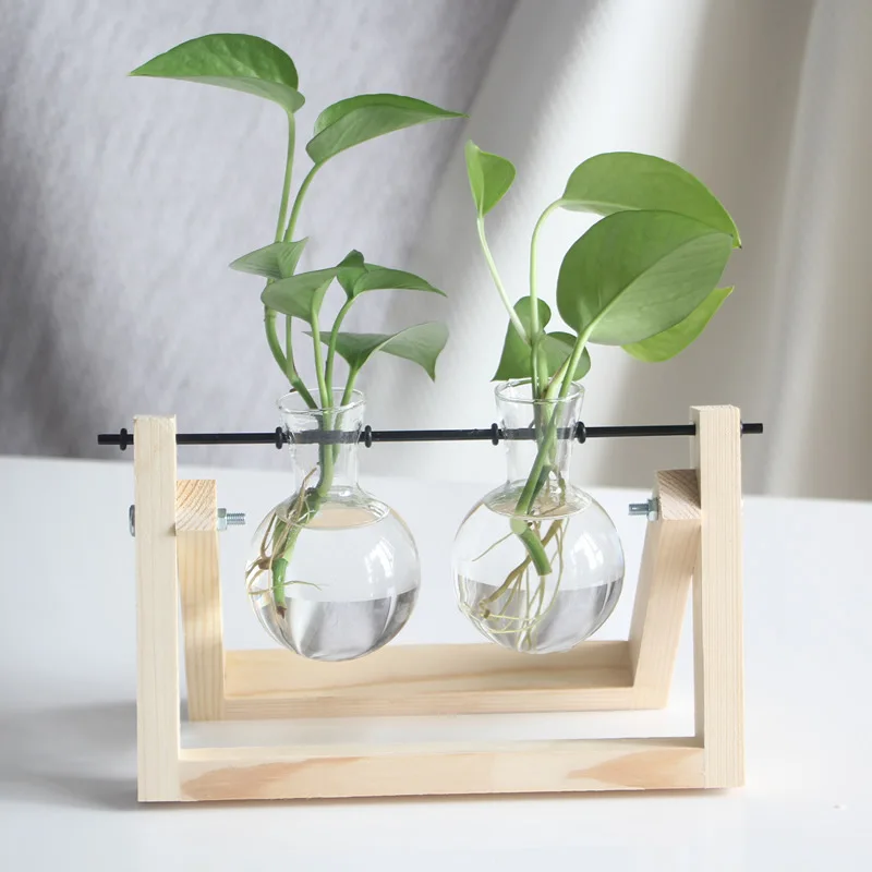 New Arrival Transparent Glass Vase High Quality Nordic Style Vintage Small Flower Vase for Table Decoration