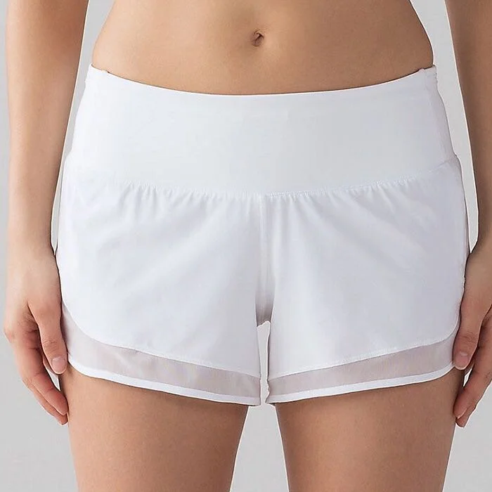 Mesh pocket jogging apparel workout fitness wear elastic waistband design Custom women marathon trail Running Shorts