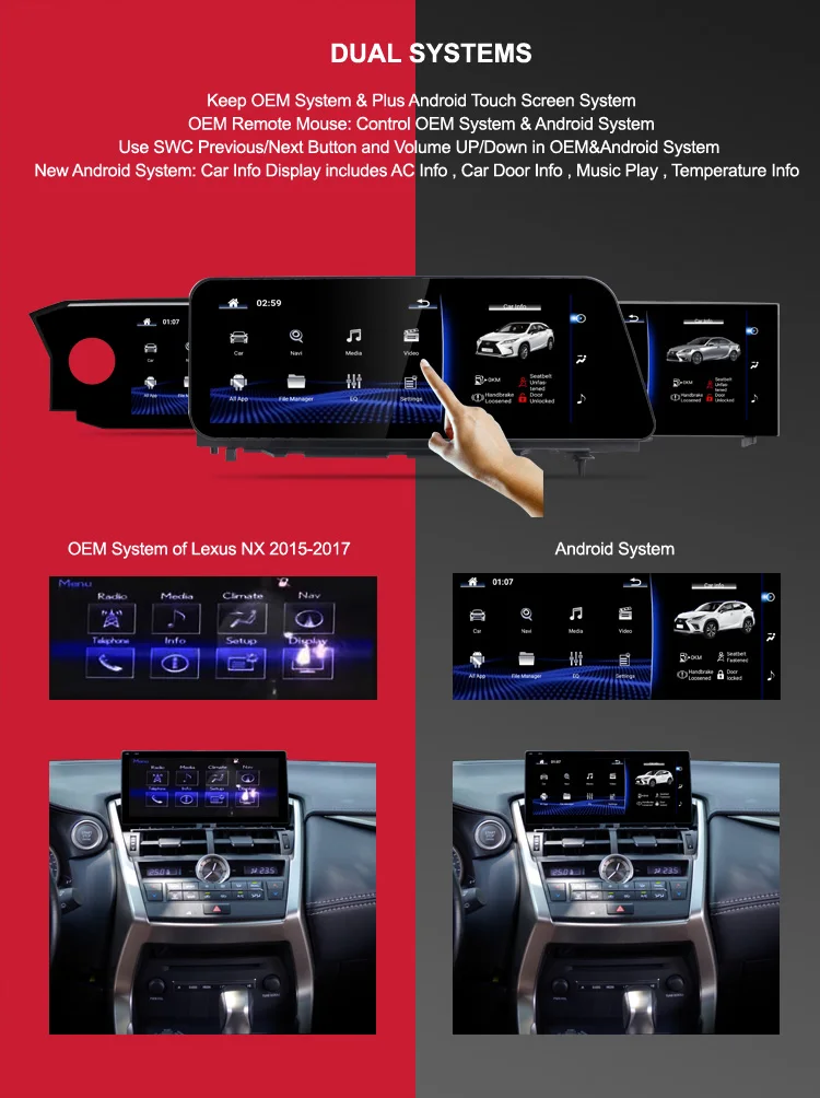 YZG 10.25" 4 Core Carplay Upgrade Radio Video Navigation Multimedia DVD Player GPS Used for Lexus CT200h Android RHD