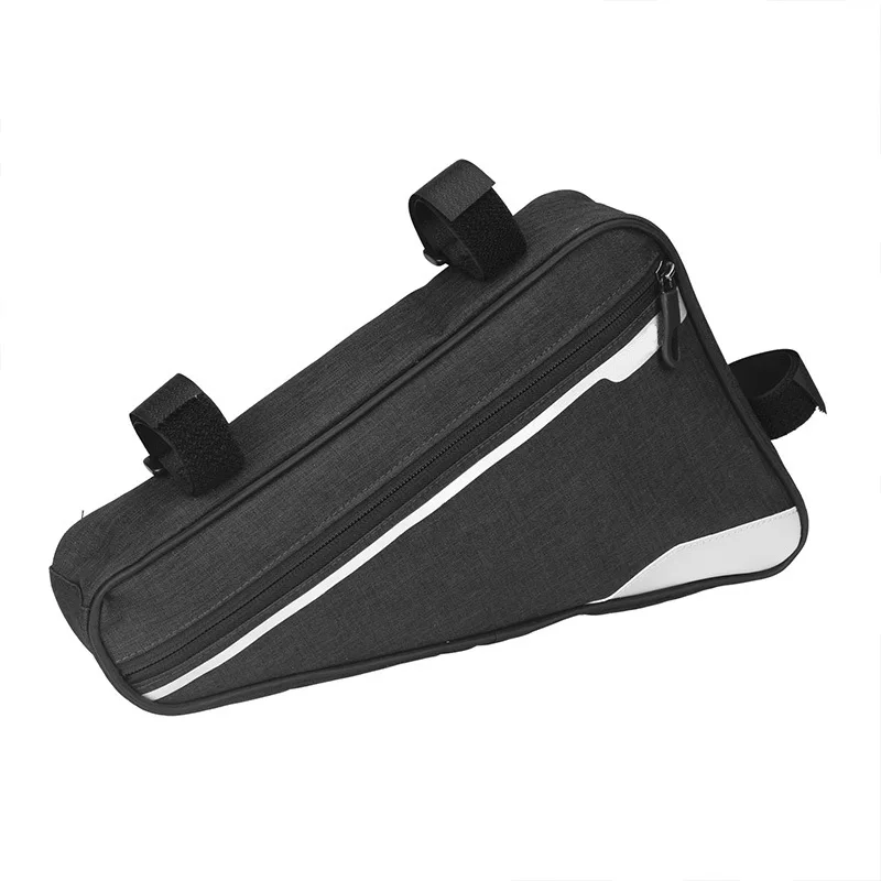 Waterproof Wear Resistant Reflective Bicycle Front Crossbeam Tube Storage Bag Triangle Saddle Bike Frame Bag