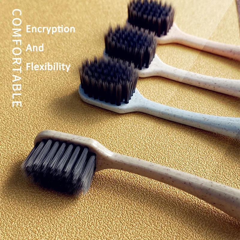 New adult use Biodegradable toothbrush Silicone tooth brush Wheat Straw Toothbrush
