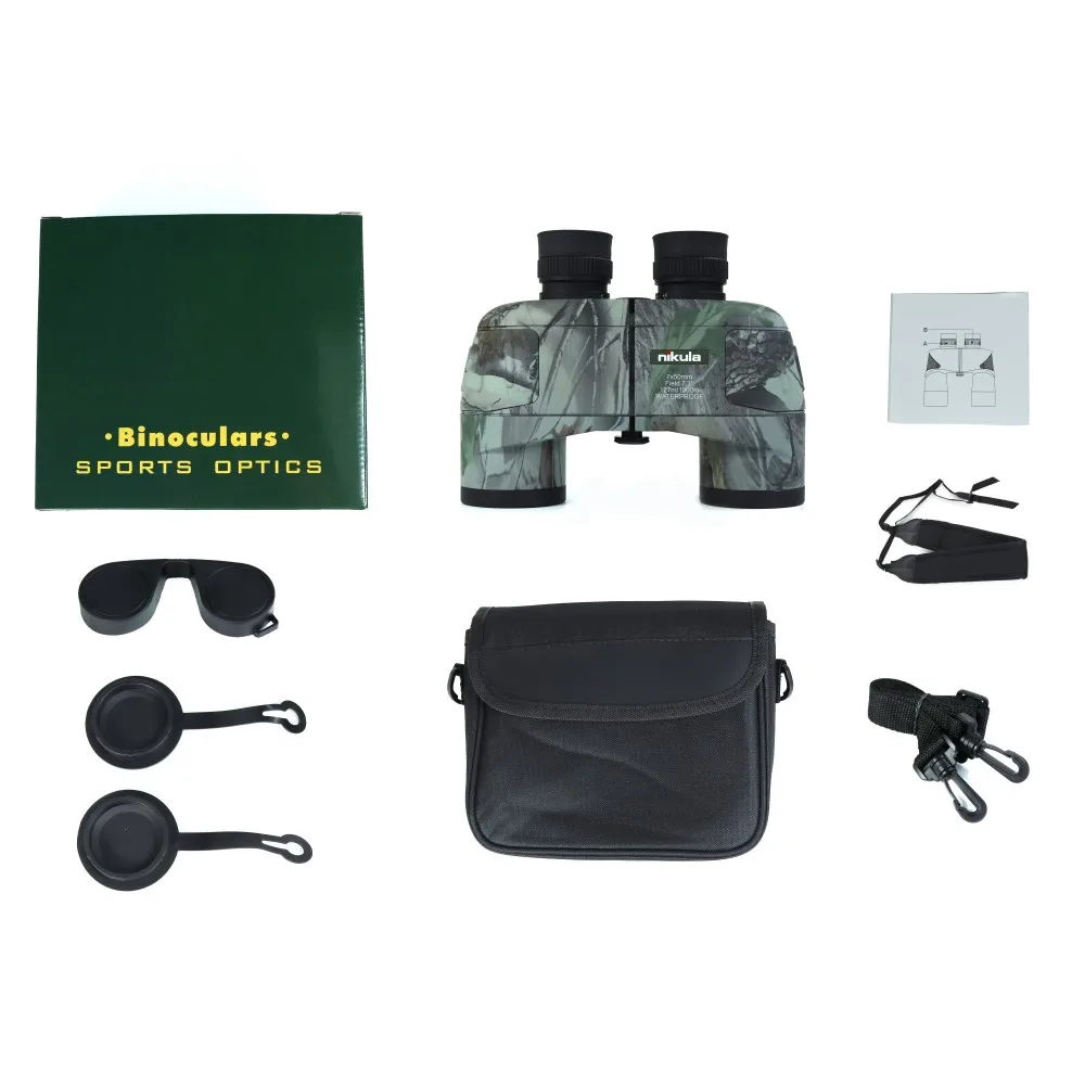 High Quality 7x50 camouflage hunting binoculars Powerful Waterproof BAK4 Binoculars For Hunting