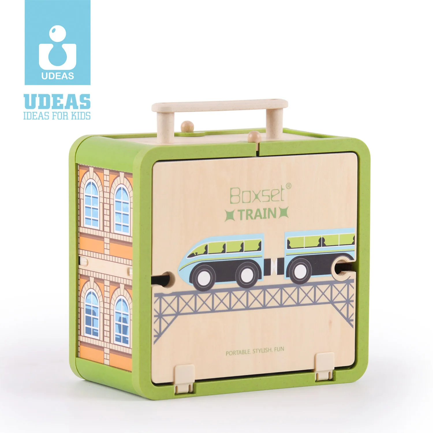 Quality Wooden Railway Wooden Magnetic Train Sets Children Train Tracks Slot Toy