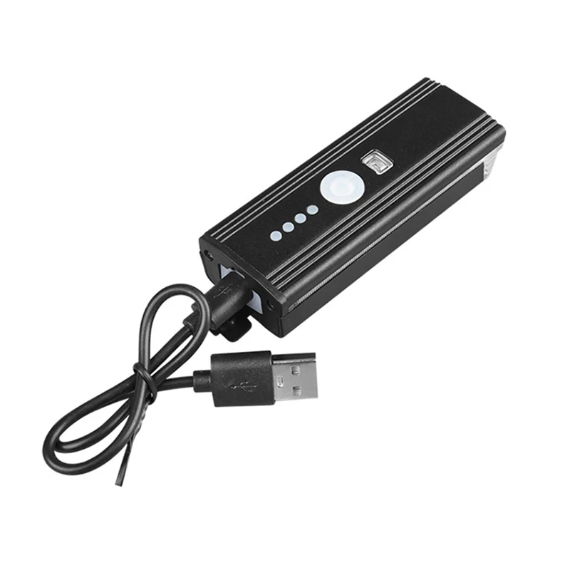 Bicycle Aluminum Alloy Headlight USB Rechargeable Warning Road MTB Bike Front Waterproof Bicycle Light