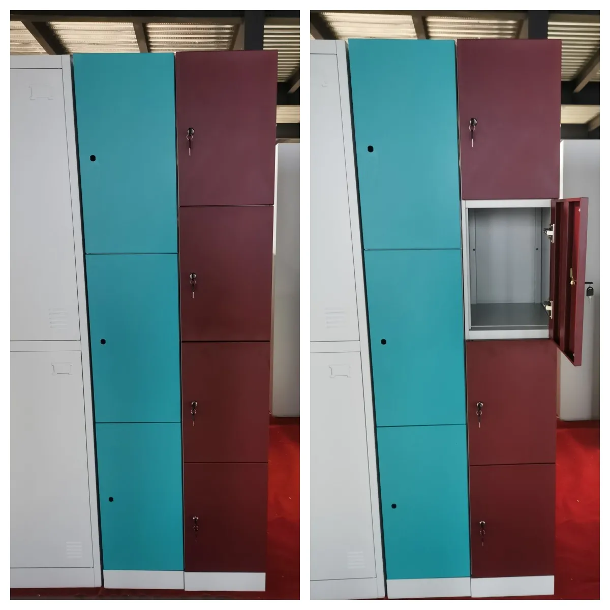 Knock-Down Locker Distributed Small Locker Steel Key Lockers Cabinets Wardrobes Gym Use College School Factory Students Adults