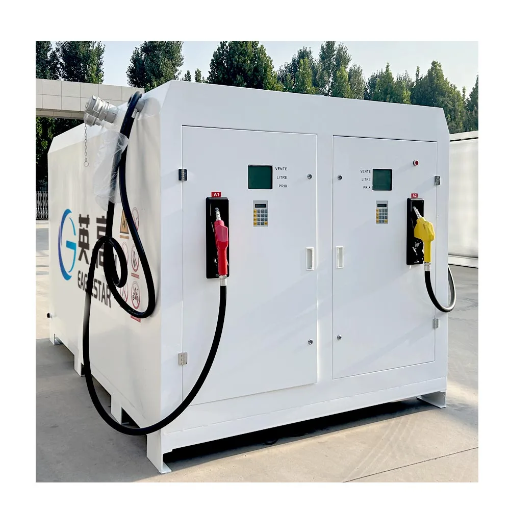 China supply 3000 L 2 Hoses Mini Mobile Fuel Station Container Dispenser Petrol Dispenser With High quality