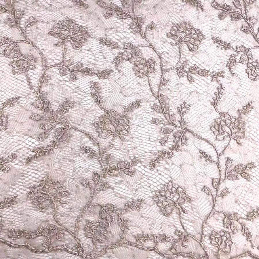 Lace Ground Fabric Water Soluble Textile Fabric Customized Dyed Flat Embroidery 3D Flower for Party Dress