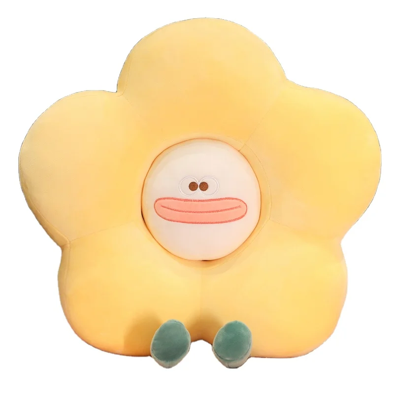 Custom Plant Plush Pillow Petal Flower Cushion Funny Toy Flower Seating Wholesale
