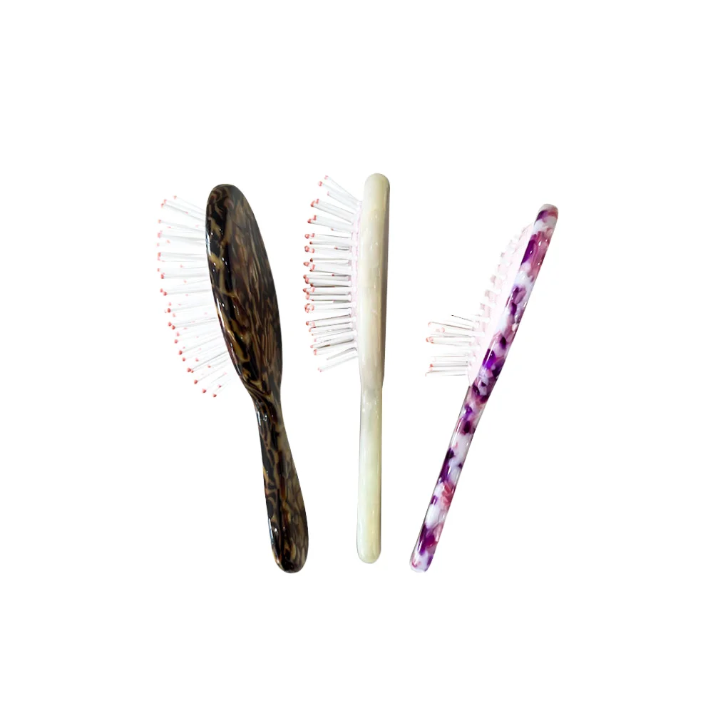 Wooden Denman Hair brush For Salon Barber 9 Row Straight Hair Comb For Women&Men