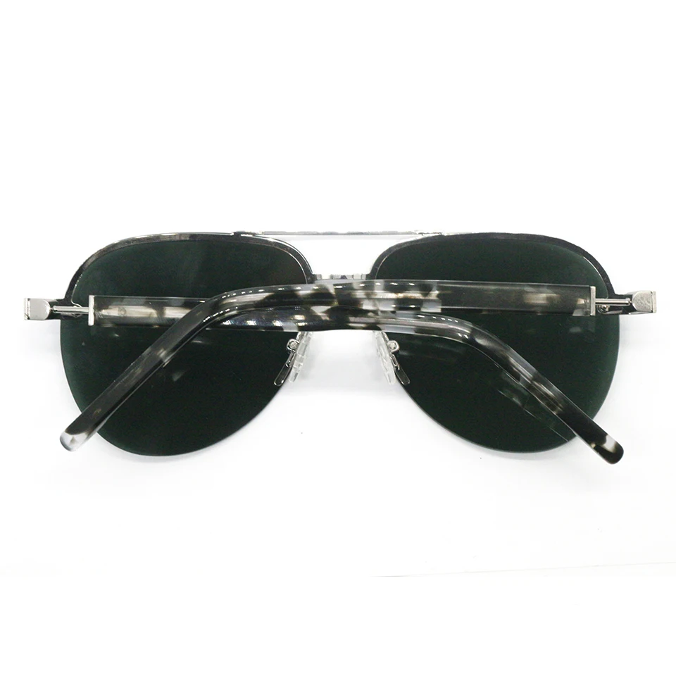 Retro Metal Double Bridge Polarized Sunglasses for Men Pilot UV400 Sunglasses