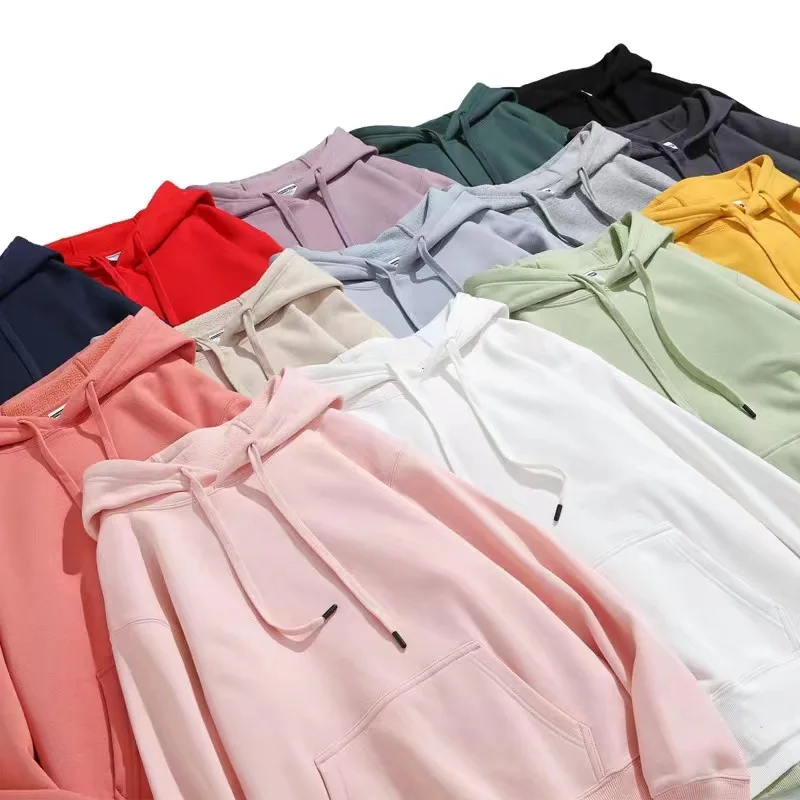 High Quality 300gsm Heavyweight Pullover Hoodie French Terry Hoodies Drop Shoulder No Strings Heavy Oversized Men Hoodies