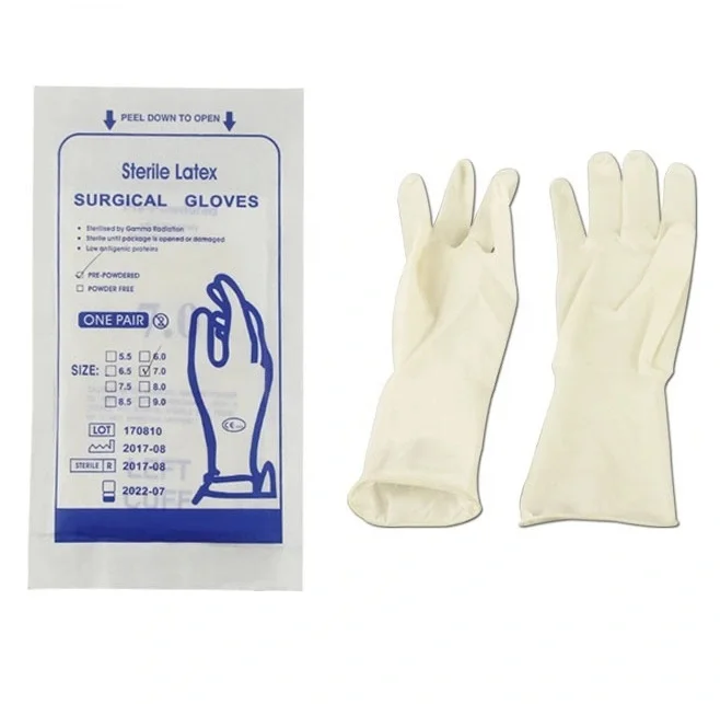 Medical Grade Powder-Free Latex Surgical Gloves Disposable Sterile Gloves for Medical Use