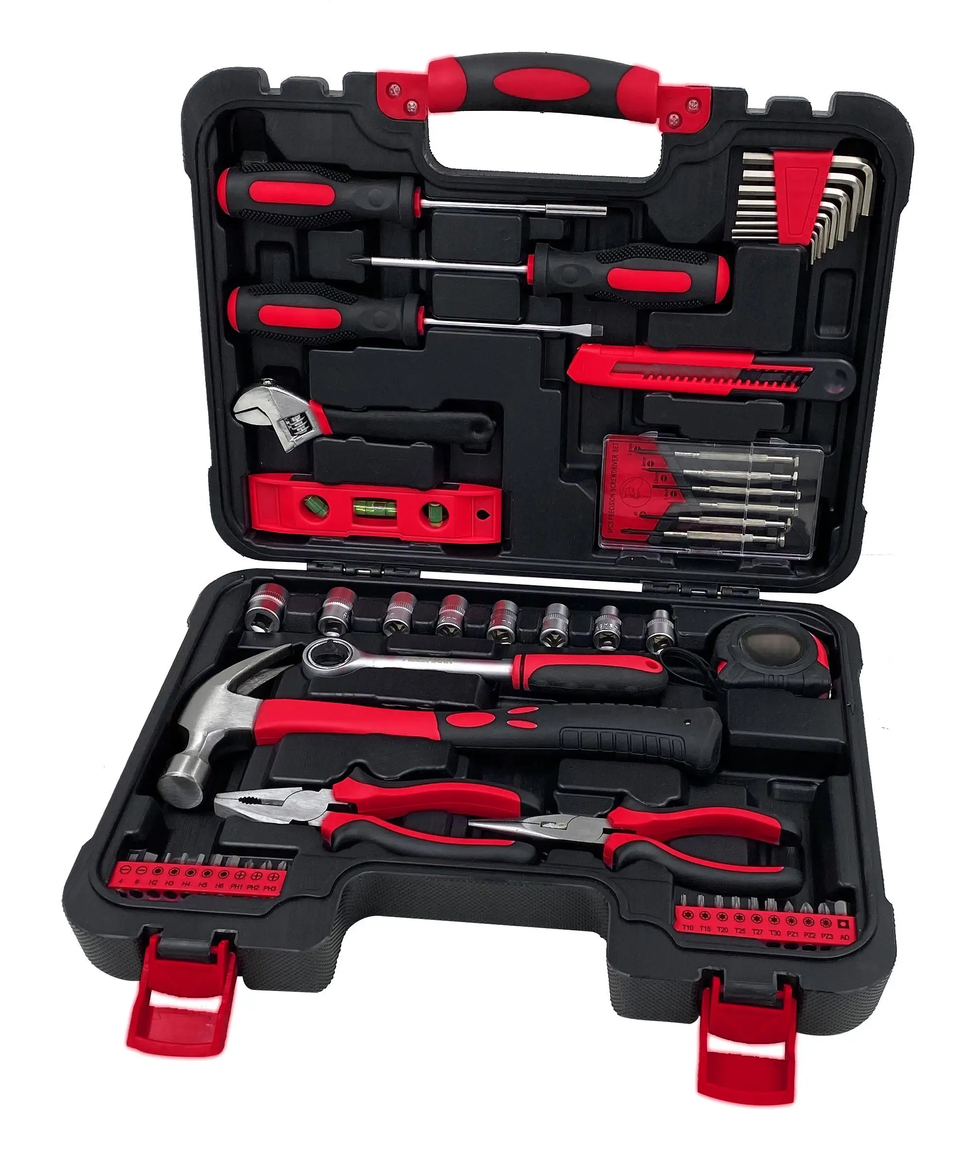 Peaktop Hot sale portable home repair tool set 30 PCS hand tool set with carry case
