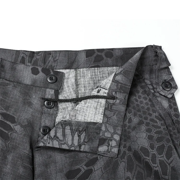 Customized Black Python Camouflage Suit Security Guard Dress Uniform Outdoor CP Twill Camo Security Uniform