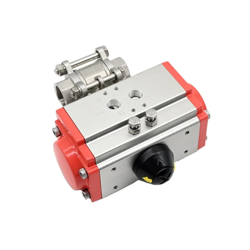 JTAIV Wholesale DN40 Medium Pressure Pneumatic 3 PC threaded ball valve