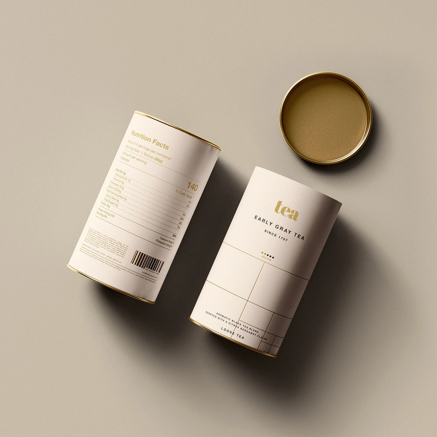 Biodegradable Food Grade Coffee Packaging Cardboard Cylinder Cardboard Tube powder Inner aluminum foil paper tube