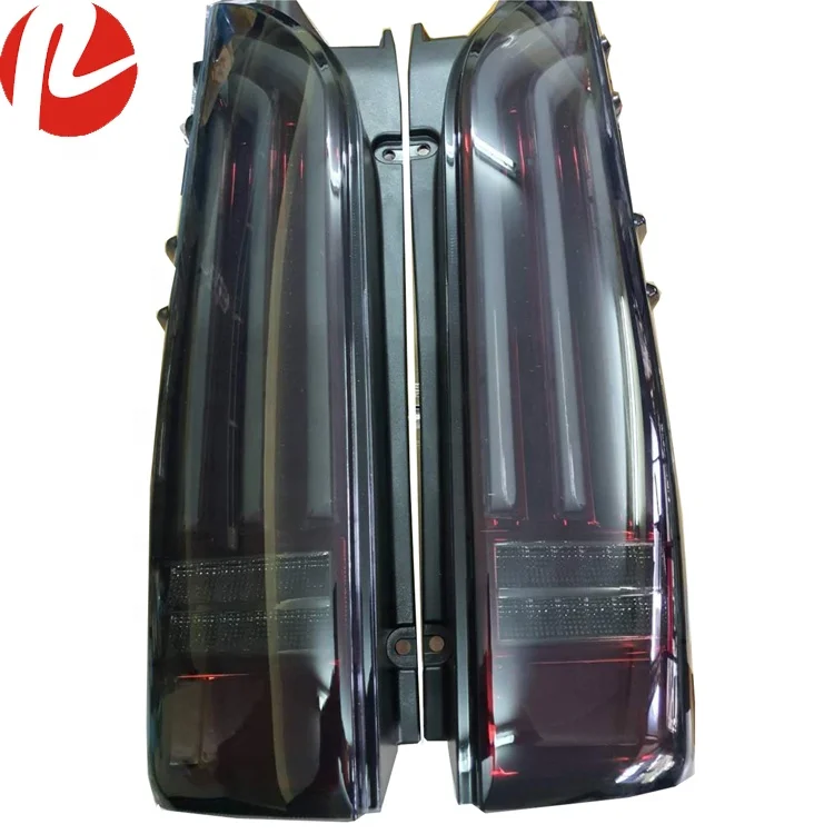 Hiace Van KDH200 LED Tail Lamp Light  Red bottom White LED tube Smoke Cover 2005-2018