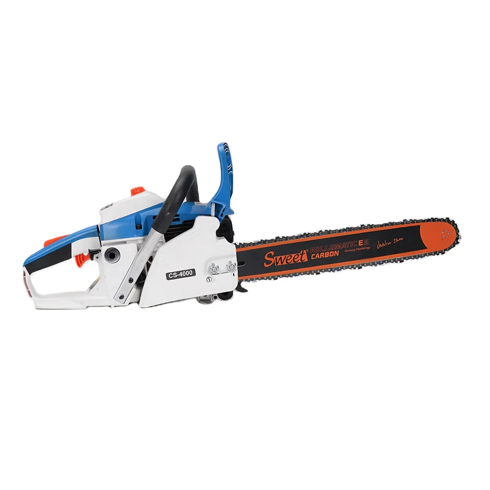 Одноцилиндровая, принудительное воздушное охлаждение, профессиональная бензиновая цепная пила 40 куб. См с легким запуском и 2 мазками 16 дюймов