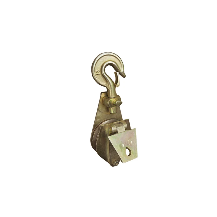 Single Wheel Lifting Hook Type Power Pulley Block Cable Stringing Block Pulley Block