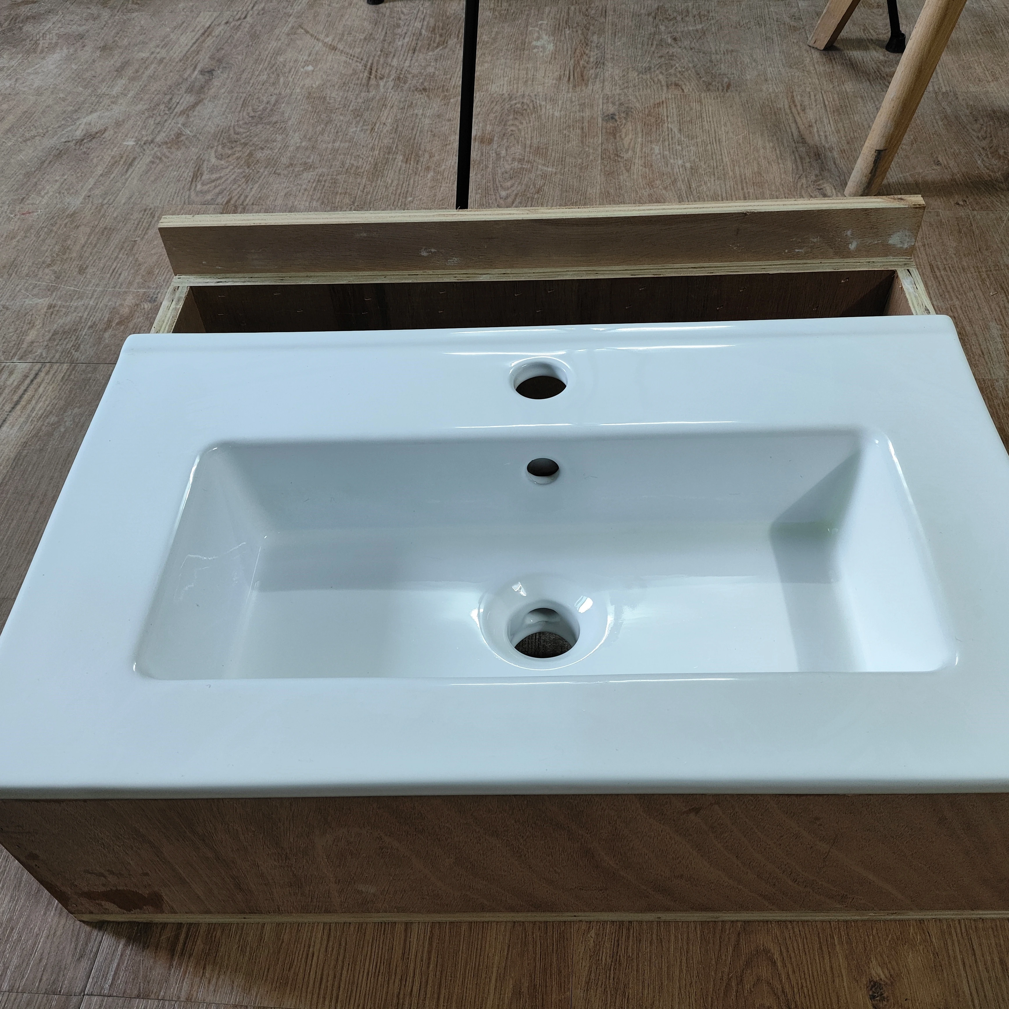 European hot selling modern cabinet counter top rectangular lavabo wash hand bathroom sink ceramic basin