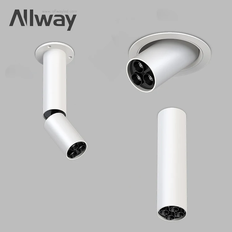Allway High End Aluminum Easy Installation Adjustable Track Lamp Hall Indoor Skd Led Spot Light Housing