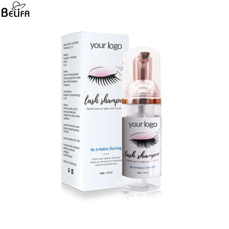 wholesale private label lash foam cleanser bottle with brush eyelash extension kit set vegan lash wash shampoo eyelash cleaning