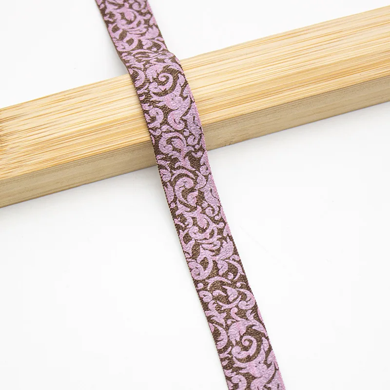 custom camouflage logo print folded elastic for hair band