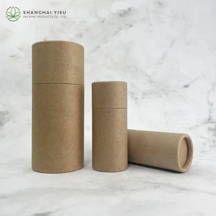 Custom Eco Friendly Circular Kraft Paper Cardboard  Cylinder Cans Packing Carton Tube Cardboard Packaging Box