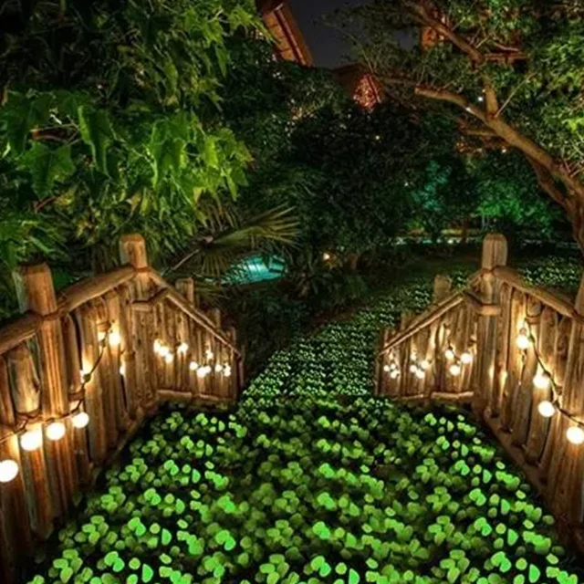 High quality resin luminous stone glow pebbles for road paving