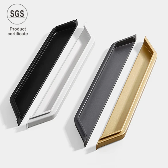 Jision Wholesales Multi-Size Matt Black Long Furniture Handles Knobs Kitchen Door Aluminium Cabinet 2024 Black Cabinet Handle