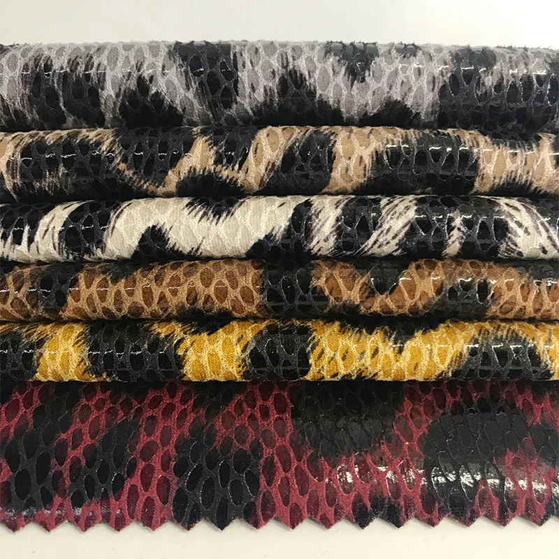Новая модная леопардовая замшевая кожаная ткань синтетическая замшевая ткань для одежды