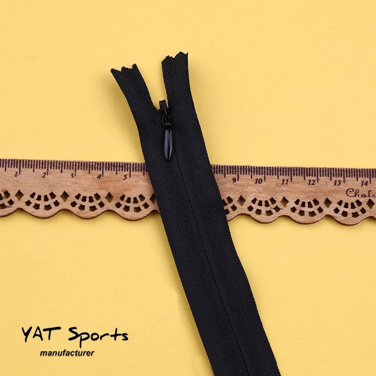 Высококачественная невидимая Натяжная цепочка цветные молнии для одежды по индивидуальному заказу