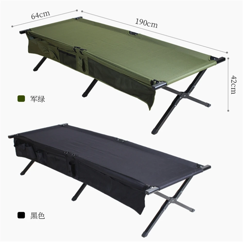 Camp Hiking Metal Adjustable Aluminum Arroy Canvas Bed Stretcher Foldable Folding Camping Cot Bed