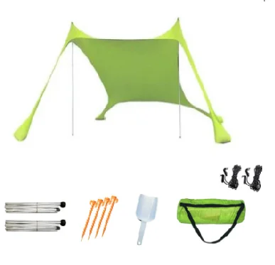 New Style Portable Premium Outdoor Shade Beach Tent Sun Shelter With Sand  Shovel UPF 50+ Light Sunshade Pop Up Beach Tent
