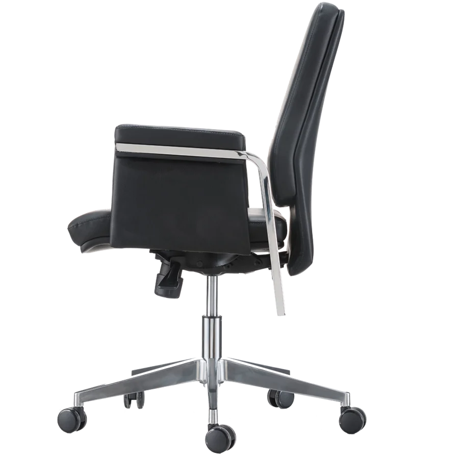 Luxury 350 Aluminum Alloy Chassis 360 Degree Swivel Genuine Leather Executive Gaming Chair Revolving Feature PU Office Chair