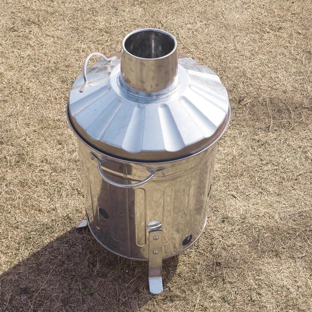 Galvanised Garden Incinerator 15 L To 120 L Metal Bin For Burning Paper
