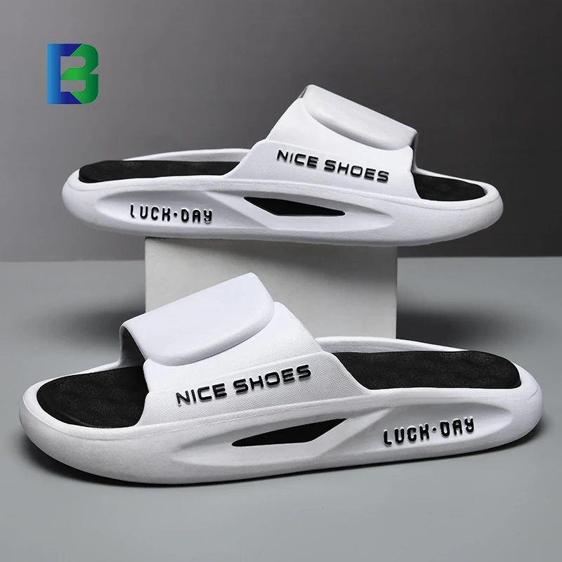 Outsole EVA Air Cushion Custom Men OEM Slides Slippers Mens Slides Slippers Rubber Sandals